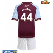 Aston Villa Boubacar Kamara #44 Heimtrikotsatz Kinder 2025-26 Kurzarm (+ Kurze Hosen)